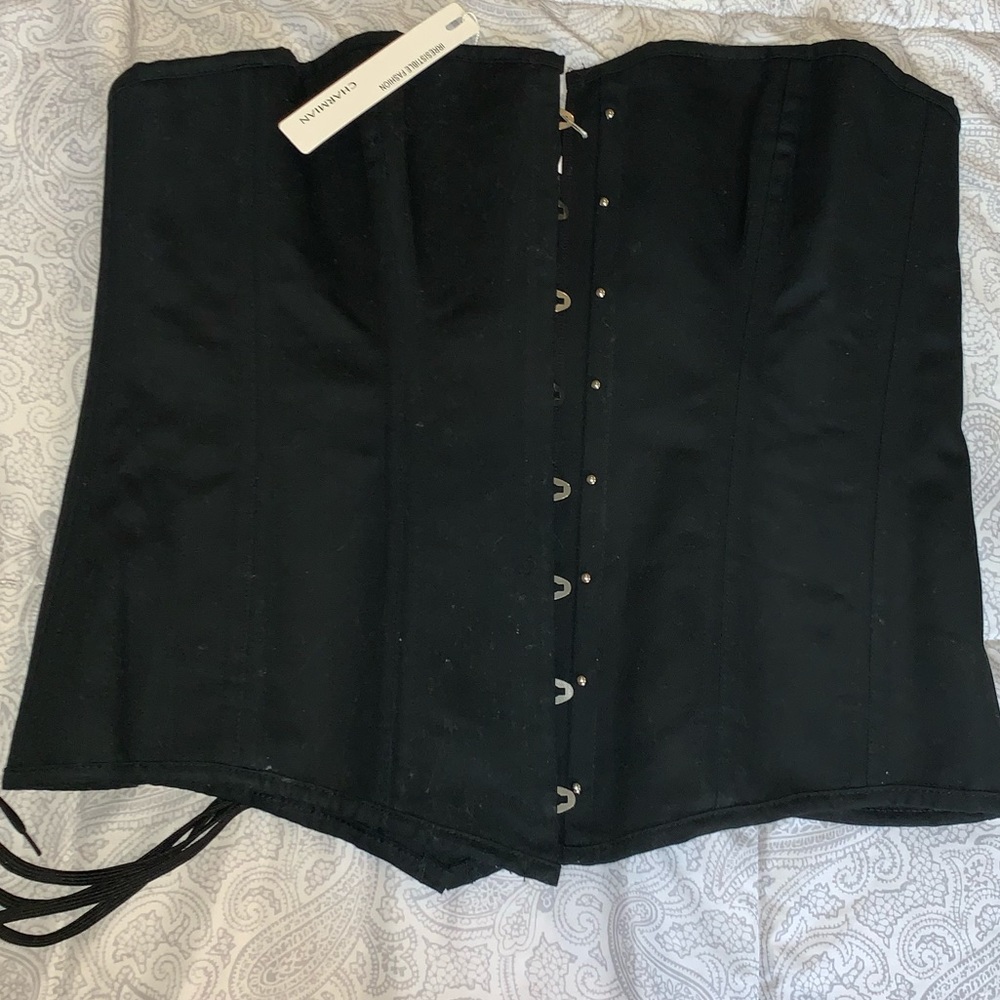Steel boned corset